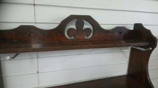 Antique Arts And Crafts Wall Shelf Pegged Sides 3