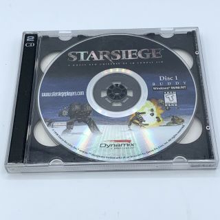 Starsiege (2 Discs) Space Sim Sierra Pc Cd - Rom Game 1999 Rare Windows 95 98 Nt