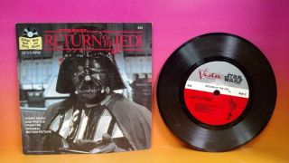 1983 Star Wars Return Of The Jedi 24 Page Read Along Book & Record Rare