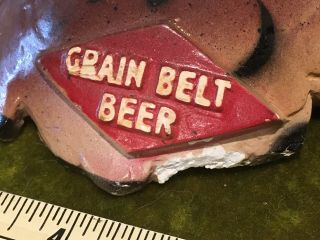 RARE Vintage GRAIN BELT BEER Pheasant Hunting Chalkware Plaster Plaque 2