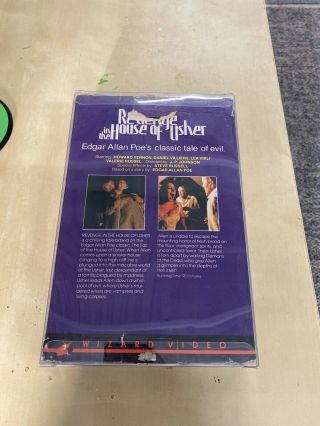 Revenge In The House Of Usher Wizard Video BIG BOX Rare Horror VHS 2