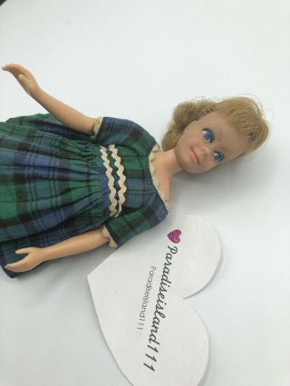 Vintage 1963 Barbie Scooter Doll Mattel Blue Eyes Freckles Strawberry Blonde