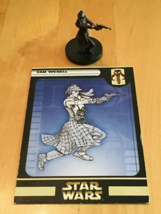 Zam Wesell Star Wars Miniatures Clone Strike 60 Rare 2