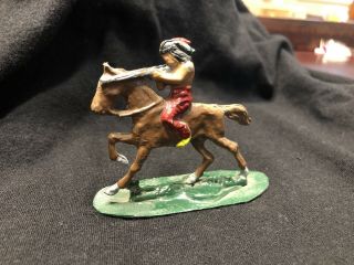 Antique Barclay Manoil Lead Indian On Horse With Rifle.  Ge 30.