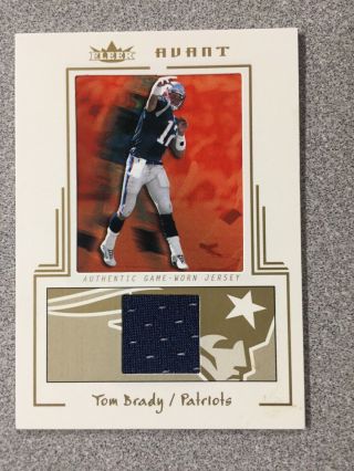 Tom Brady 2003 Fleer Avant Game - Worn Jersey 13/75 Rare Patriots