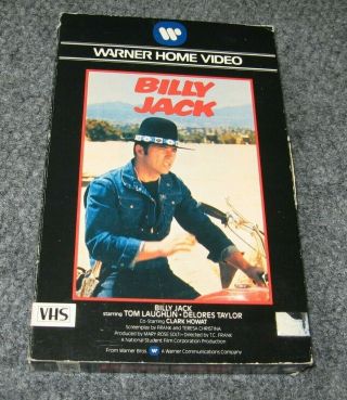 Billy Jack Vhs 1980 Tom Laughlin Action Rare Warner Home Video Big Book Box