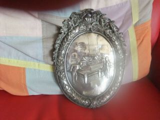 Antique Billiard,  Snooker Trophy Shield By Burroughes & Watts.  Silver Plate.