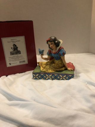Jim Shore Snow White And Bird Figurine “gentleness And Harmony” Figure.  Rare.
