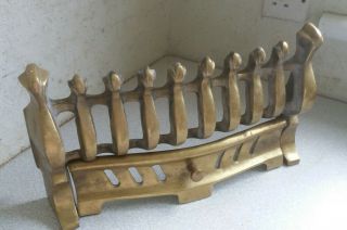 Lovely Vintage Heavy Brass Fire Fret Front Grate Fireside - 14 1/2 X 8 Inches