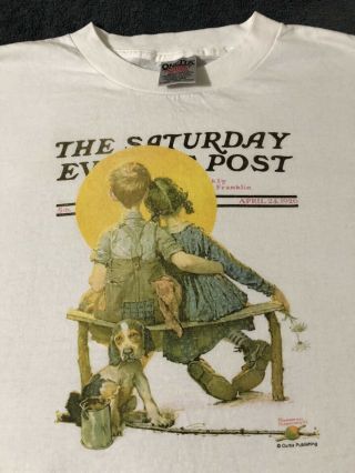 Norman Rockwell The Saturday Evening Post Vintage T - Shirt Size Xl Rare