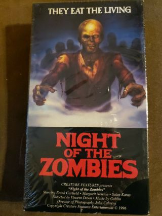 Night Of The Zombies Vhs Creature Features 1996 Rare Oop Horror Cult Htf