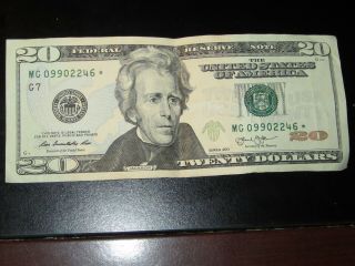 Very Rare $20 Bill Star Note 2013 Low Printing Great Shape