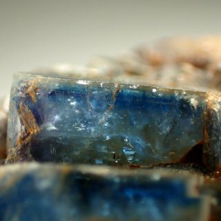 Fluorite Blue Zoned Crystals On Matrix Rare Locality Czech Republic