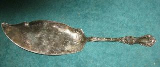 Antique 1903 R.  Wallace 1835 A1 Silver Plate Fish Slicer Server Spoon Knife A