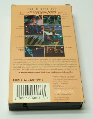 THE MIND ' S EYE 1990 VHS RARE OOP COMPUTER ANIMATION CLASSIC FAST Beyond 2