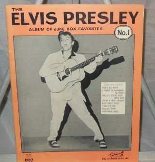 Vintage Rare Elvis Presley,  1956 Song Book.  Album Of Juke Box Favorites No 1