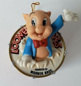 Rare Warner Bros Store Porky Pig Ornament By Goebel
