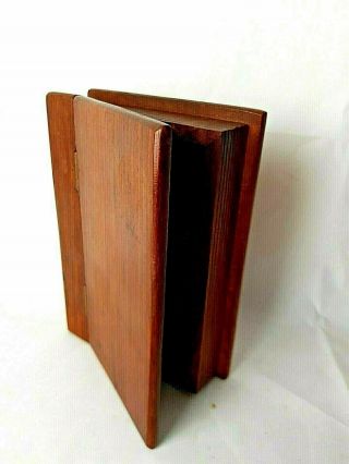 Vintage Wooden Book Shaped Box 3