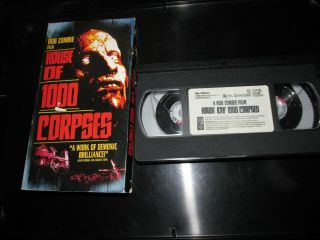 House Of 1000 Corpses (vhs,  2003) A Rob Zombie Cult Horror Movie Rare Htf Oop