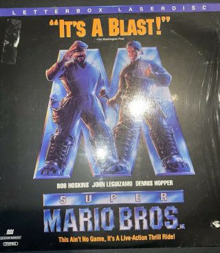 Mario Bros.  12” Laserdisc Letterbox Bob Hoskins Leguizamo Vintage Rare