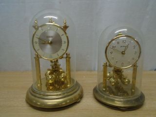 Bentima And Violeta Brass Anniversary Clocks With Glass Domes Spares