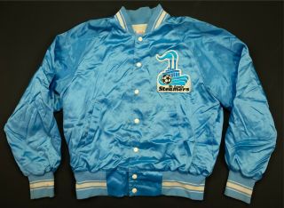 Rare Vtg Admiral St.  Louis Steamers Satin Varsity Jacket 90s Indoor Soccer Blue