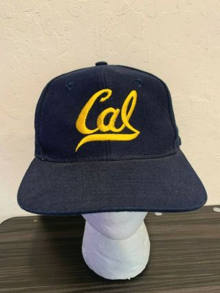Vintage Cal Golden Bears Snapback Fit Hat Cap Blue 90 
