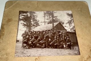 Rare Antique Spanish American War Soldiers Camp Drinking Beer Cabinet Photo Us