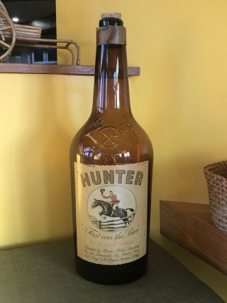 Hunter Fine Blended Whiskey Giant Vintage Liquor Display Bottle 22” Rare