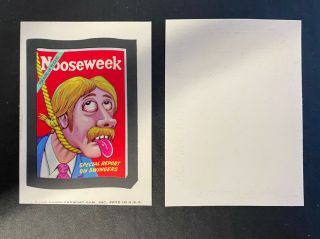 1975 Rare Topps Wacky Packages 13th Series Test White Back Nooseweek