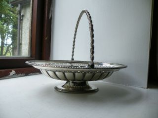 Vintage Walker And Hall Silver Plate Fruit Bowl With Handle