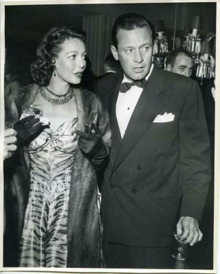 William Holden Loretta Young Rare Vintage Hollywood Candid 8x10 Photo