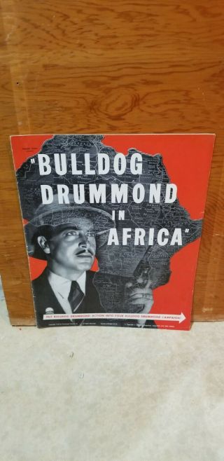 Bulldog Drummond In Africa 1938 Vintage Pressbook Guide Rare