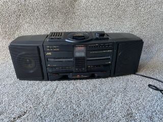 Rare Vintage Jvc Pc - X500 3d Le Boombox Ghetto Blaster 1990 Cd Tape Great
