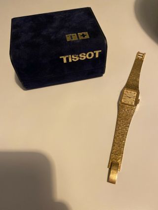 Tissot Stylist Ladies Gold Tone Mechanical Hand Wind Watch.  - Fully.