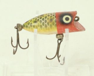 Vintage Fishing Lure Heddon Tiny Lucky 13 Red & White