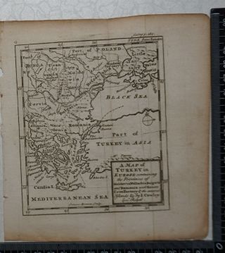1767 - Map Of Turkey In Europe - J Cowley / E Bowen