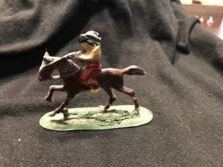 Antique Barclay Manoil Lead Indian On Horse With Rifle.  Ge 31.