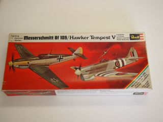 Revell Messerschmitt Bf 109f / Hawker Tempest V Rare 1969 Issue Fighting Deuces