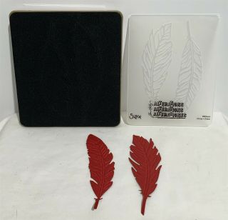 Tim Holtz Duo Feather Die Embossing Folder Set Rare
