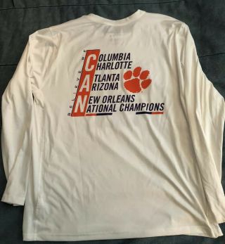 Clemson Football Player Issued Worn Long Sleeve CFP Shirt Nike Drifit Rare XL 2