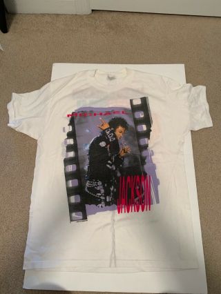 Vintage Michael Jackson T Shirt 1988 Concert Bad Tour Promo Size X - Large Rare