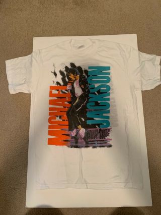Vintage Michael Jackson T Shirt 1988 Concert Bad Tour Promo Size Large Rare