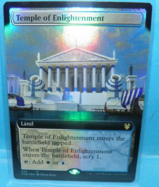 Mtg Temple Of Enlightenment Foil (extended Art) Theros Beyond Death Rare