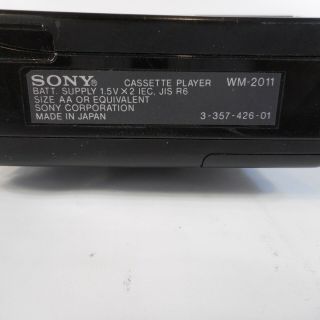 Vintage SONY Walkman WM - 2011 Stereo Cassette Player - RARE - 1990’s Music Tape 3