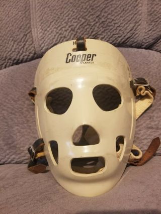 VINTAGE RARE COOPER HM7 Goalie Mask with Straps Harness 3