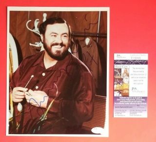 Rare - Luciano Pavarotti Signed 8 " X10 " Color Photo Certified With Jsa Psa