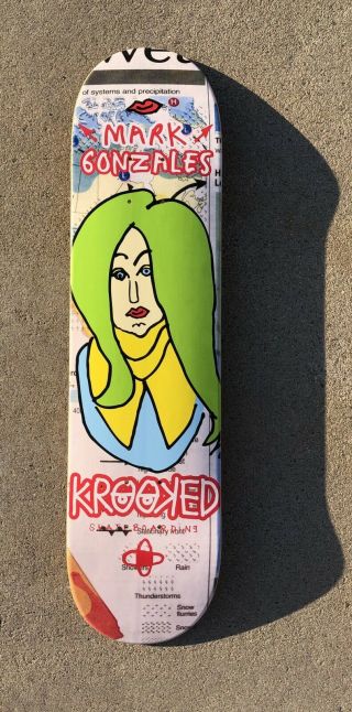 Rare 2002 1st Year Mark Gonz Gonzales Art Krooked Skateboard Deck