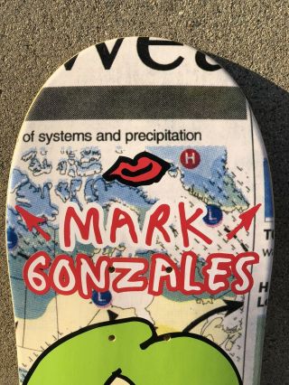Rare 2002 1st Year Mark GONZ Gonzales Art Krooked Skateboard Deck 2