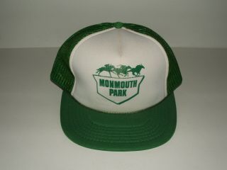 Rare Vintage Monmouth Park Horse Racing Track Snapback Trucker Hat Foam Mesh
